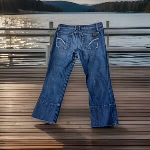 Joe's Jeans Sz W27 Womens Straight Socialite Kicker Medium Wash Blue Denim